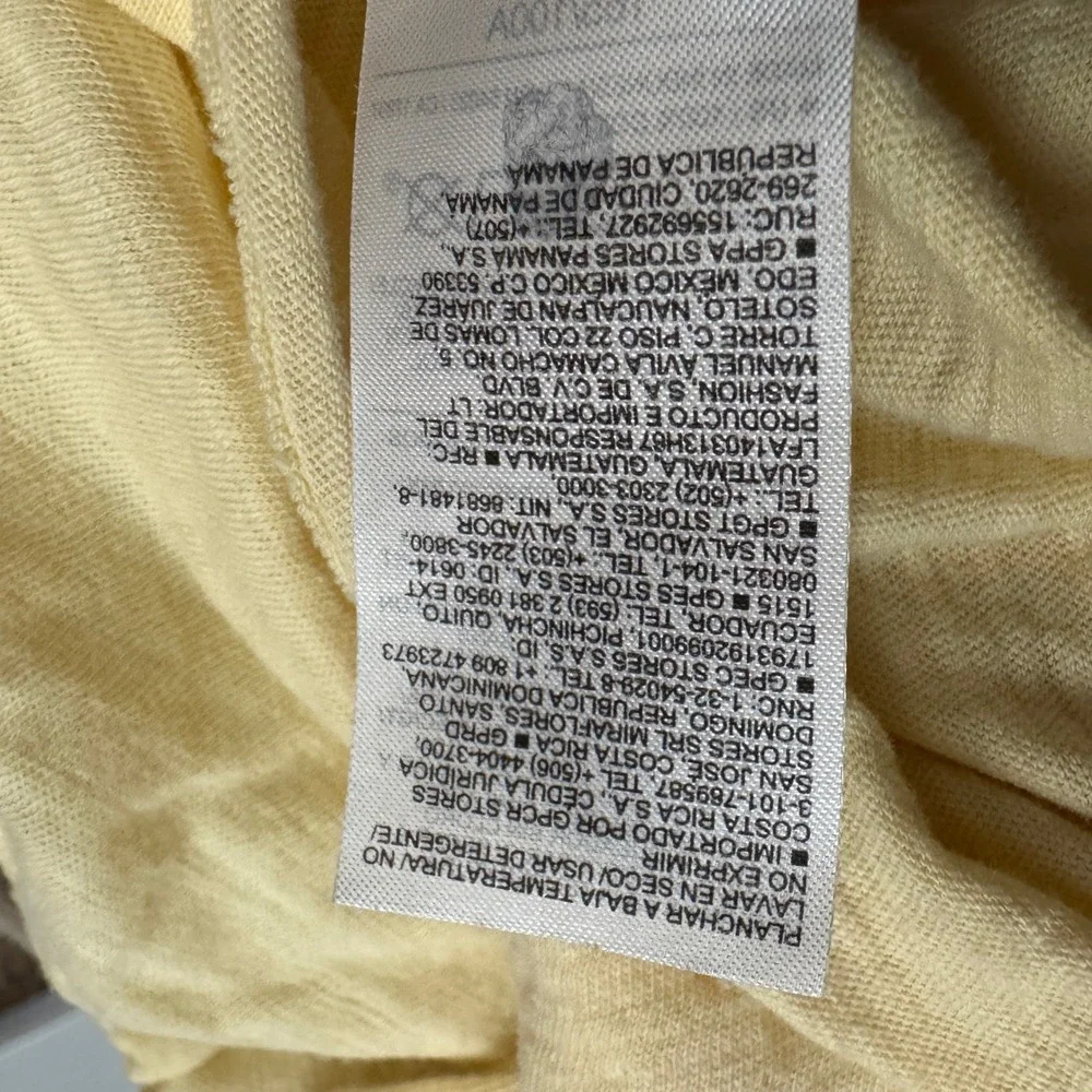 Old‎ Navy Yellow Puff Sleeve Square Neck Top Size Large